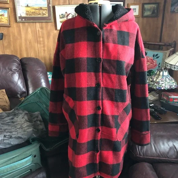 RD Style Plaid Coat Shacket
